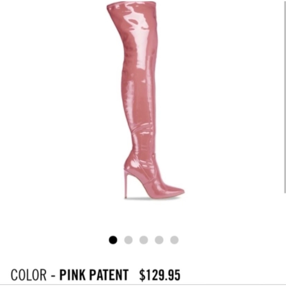Steve Madden Pink Patent Over the Knee Boots